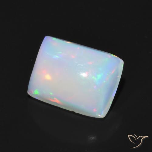 Opale Multicolore naturale da 1.49 ct, Taglio a baguette, Trasparente