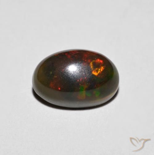 0.75ct Naturale Multicolore Opale, Ovale, Opaco