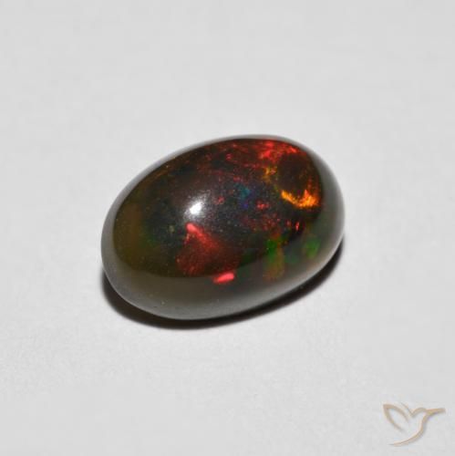Opale Multicolore naturale da 0.75 ct, Ovale, Opaco