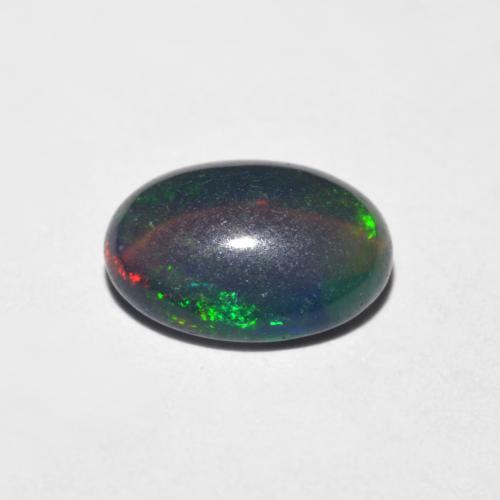 Opale multicolore naturale da 0,94 ct, taglio ovale, traslucido