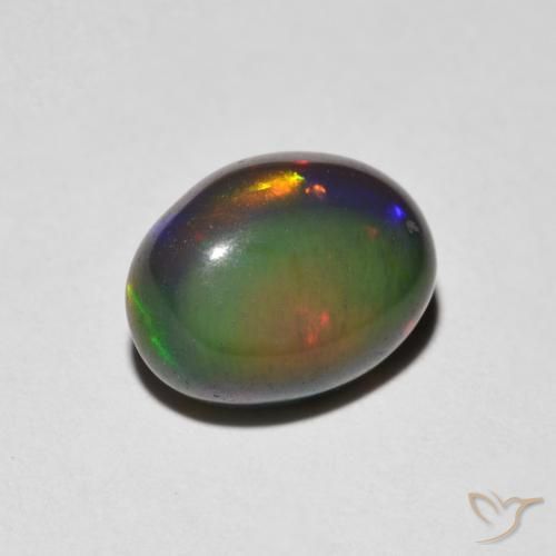 Opale Multicolore naturale da 1.23 ct, Ovale, Opaco