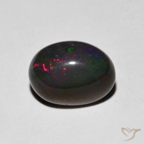 0.96ct Naturale Multicolore Opale, Ovale, Opaco, Photo A