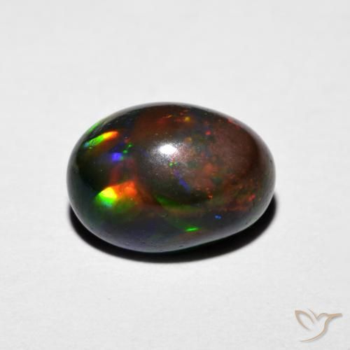 1.29ct Naturale Multicolore Opale, Ovale, Opaco