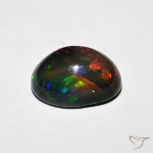Opale Multicolore naturale da 1.29 ct, Ovale, Opaco
