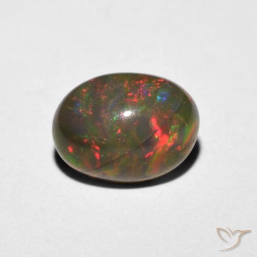 1.02ct Naturale Multicolore Opale, Ovale, Traslucido