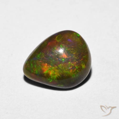 0.70ct Naturale Multicolore Opale, Forma a pera, Traslucido