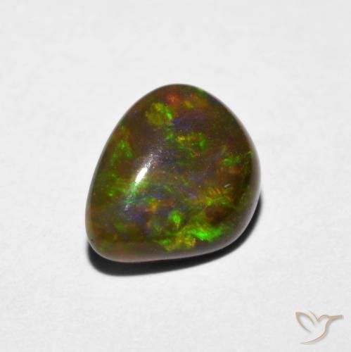 Opale Multicolore naturale da 0.70 ct, Forma a pera, Traslucido