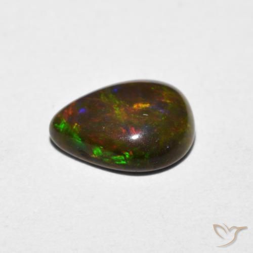 Opale Multicolore naturale da 0.70 ct, Forma a pera, Traslucido
