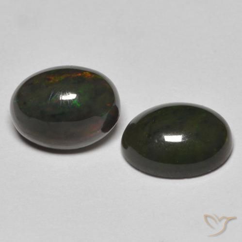 1.75ctw Naturale Multicolore Opale, Ovale, Opaco