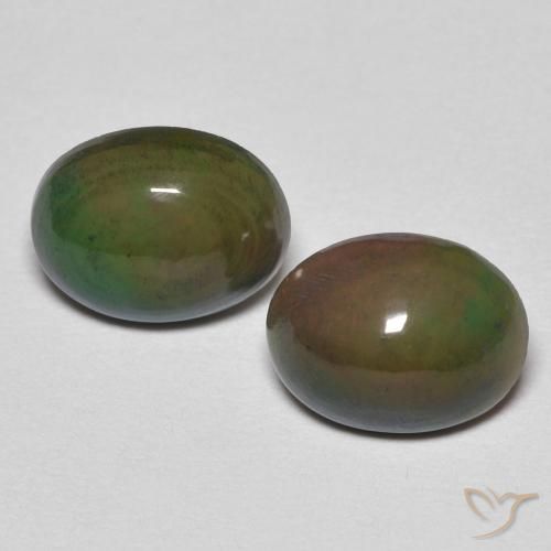1.46ctw Naturale Multicolore Opale, Ovale, Opaco