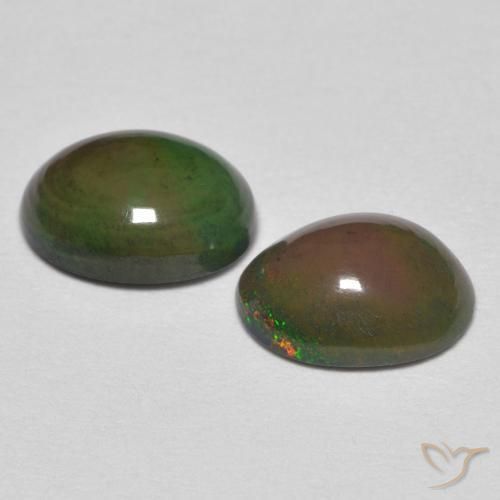 Gemme di Opale Multicolore naturale da 1.46 ct, Ovale, Opaco
