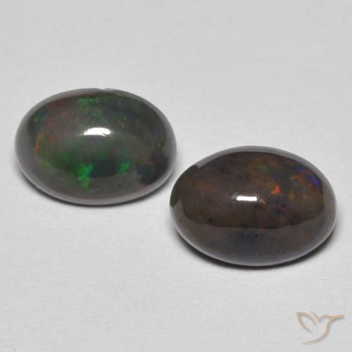 0.99ctw Naturale Multicolore Opale, Ovale, Opaco