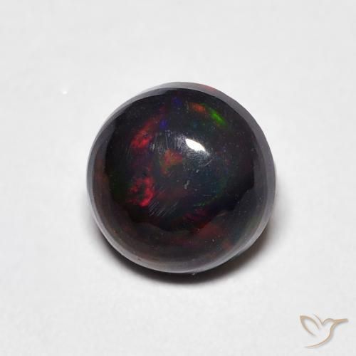 0.53ct Naturale Multicolore Opale, Rotondo, Opaco