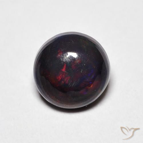 Opale Multicolore naturale da 0.53 ct, Rotondo, Opaco