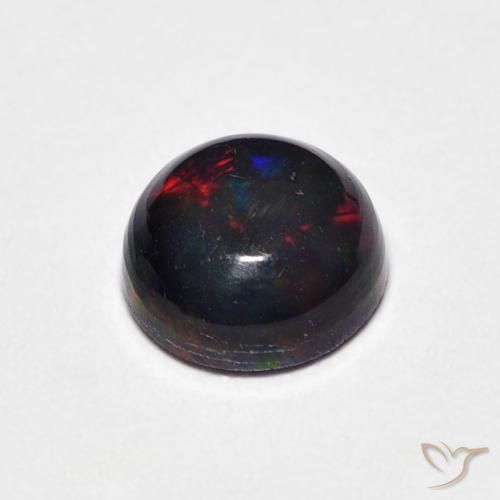 Opale Multicolore naturale da 0.53 ct, Rotondo, Opaco