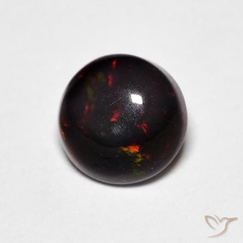Opale Multicolore naturale da 0.52 ct, Rotondo, Opaco