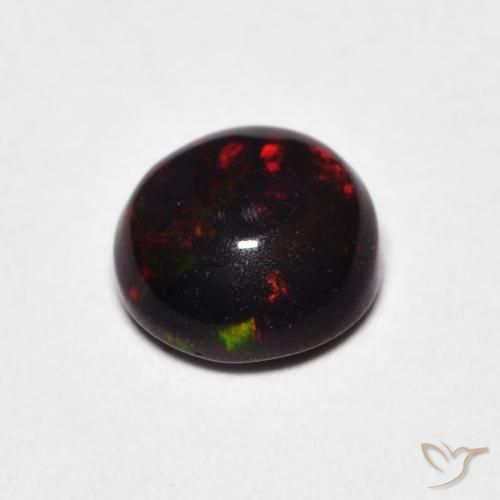 Opale Multicolore naturale da 0.52 ct, Rotondo, Opaco