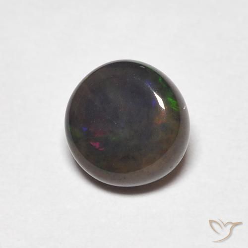 Opale Multicolore naturale da 0.51 ct, Rotondo, Opaco