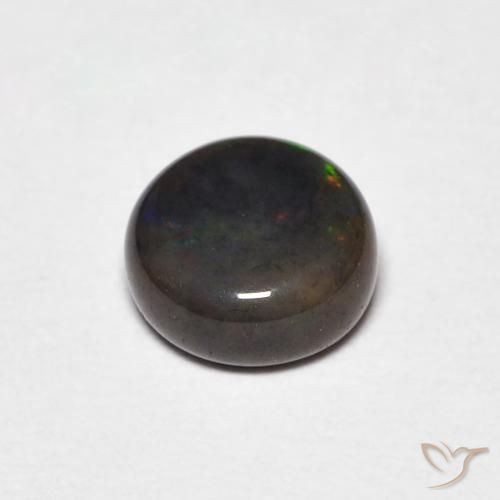 Opale Multicolore naturale da 0.51 ct, Rotondo, Opaco