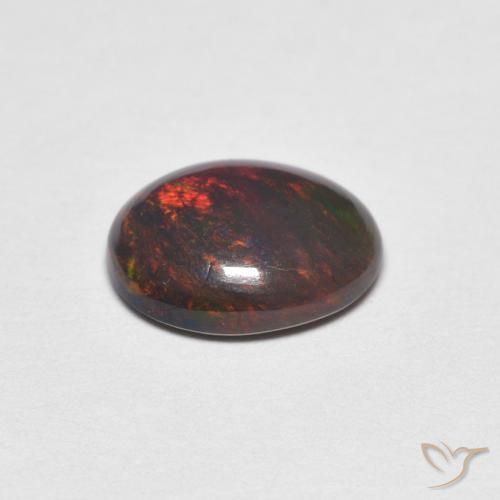 Opale Multicolore naturale da 0.90 ct, Ovale, Opaco