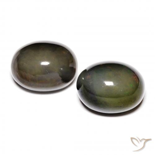 2.97ctw Naturale Multicolore Opale, Ovale, Opaco