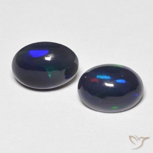 0.85ctw Naturale Multicolore Opale, Ovale, Opaco