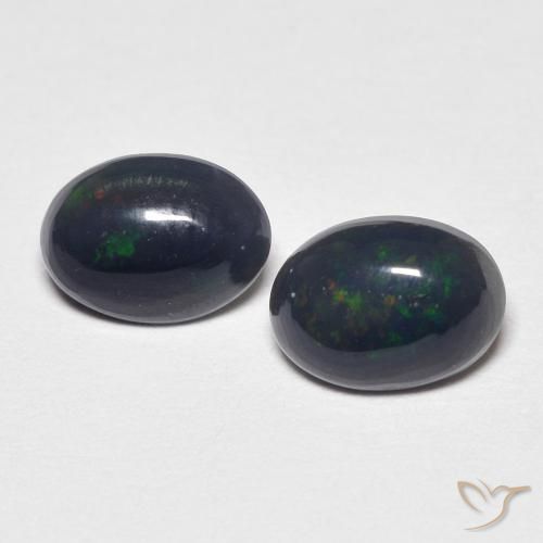 0.79ctw Naturale Multicolore Opale, Ovale, Opaco