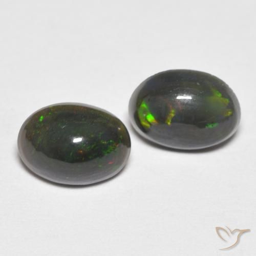0.85ctw Naturale Multicolore Opale, Ovale, Opaco