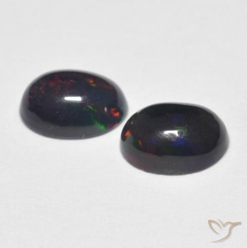 Gemme di Opale Multicolore naturale da 0.93 ct, Ovale, Opaco
