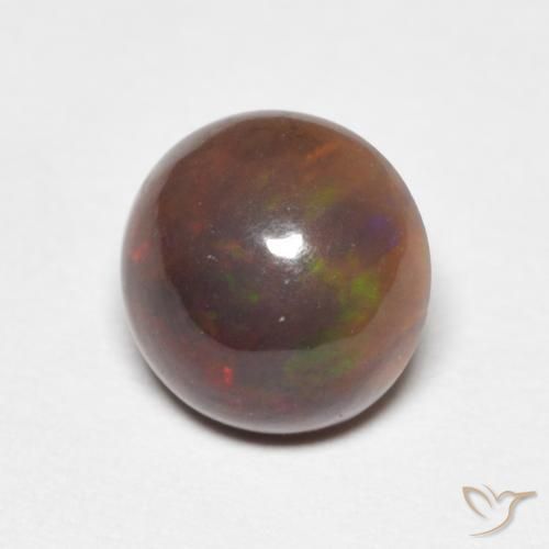 Opale Multicolore naturale da 1.22 ct, Rotondo, Opaco