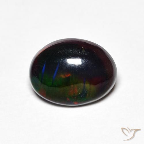 0.97ct Naturale Multicolore Opale, Ovale, Opaco