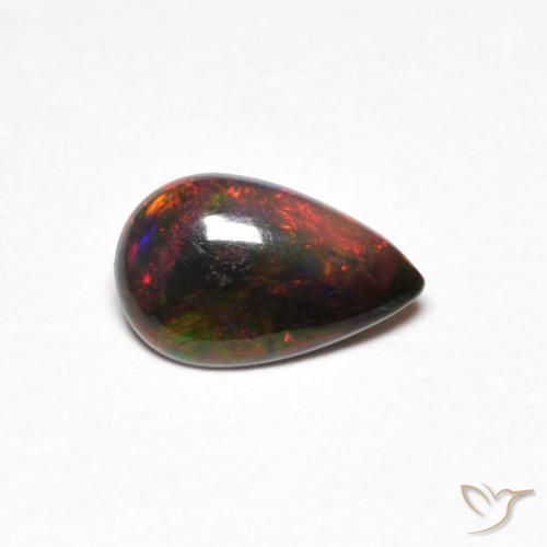 0.44ct Naturale Multicolore Opale, Forma a pera, Opaco