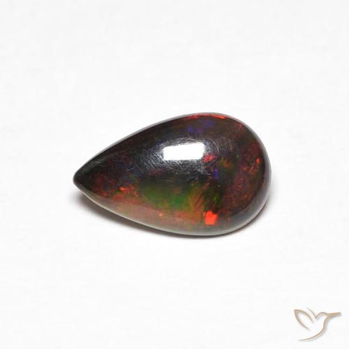 Opale Multicolore naturale da 0.44 ct, Forma a pera, Opaco