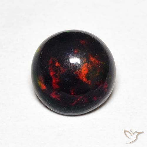 0.64ct Naturale Multicolore Opale, Rotondo, Opaco