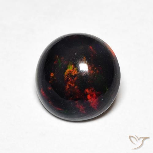 Opale Multicolore naturale da 0.64 ct, Rotondo, Opaco