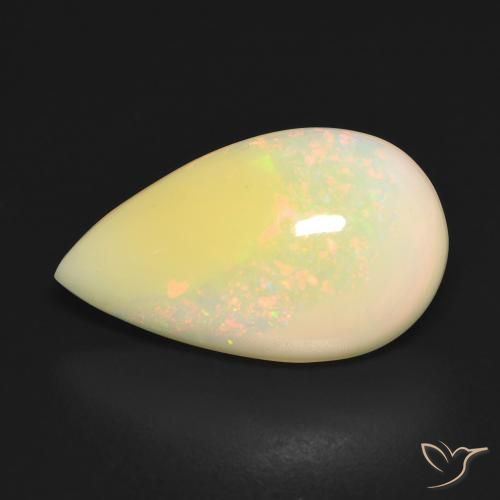 Opale Multicolore naturale da 5.82 ct, Forma a pera, Traslucido
