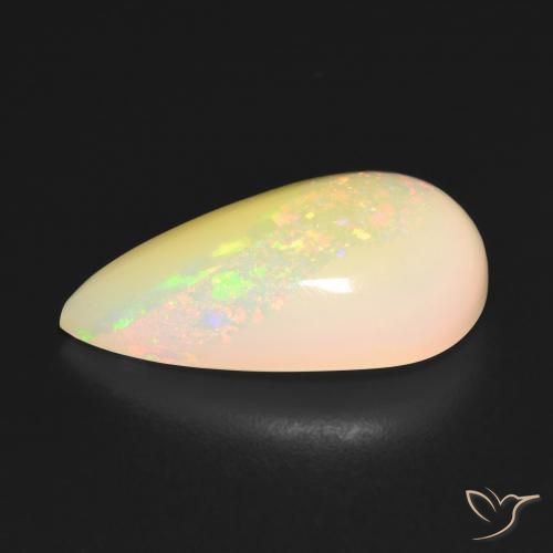Opale Multicolore naturale da 5.82 ct, Forma a pera, Traslucido