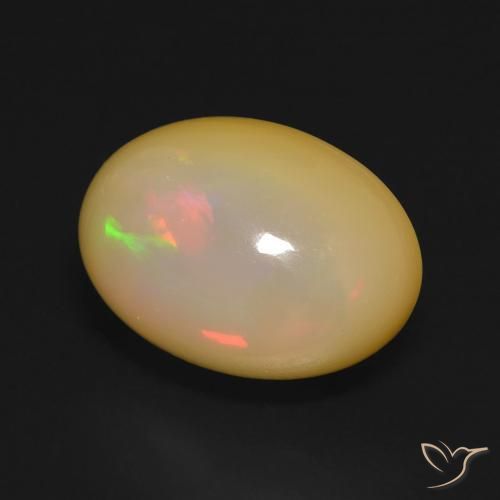5.52ct Naturale Multicolore Opale, Ovale, Traslucido