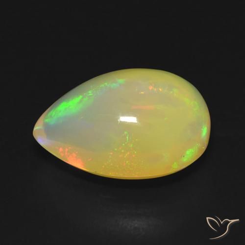 Opale Multicolore naturale da 5.00 ct, Forma a pera, Trasparente