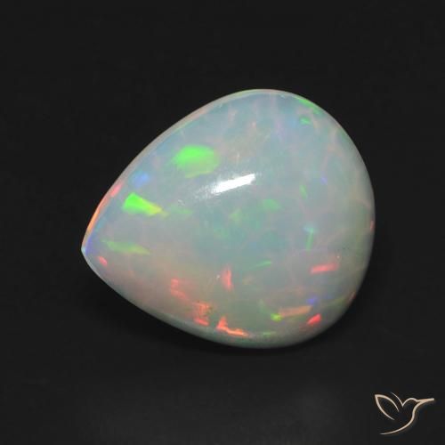 Opale Multicolore naturale da 2.47 ct, Forma a pera, Trasparente