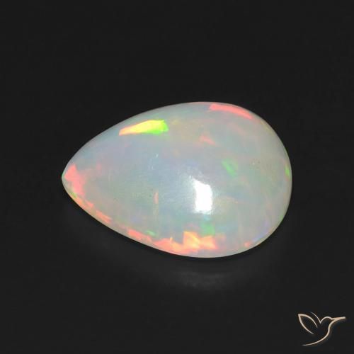Opale Multicolore naturale da 2.47 ct, Forma a pera, Trasparente