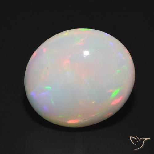 5.95ct Naturale Multicolore Opale, Ovale, Traslucido