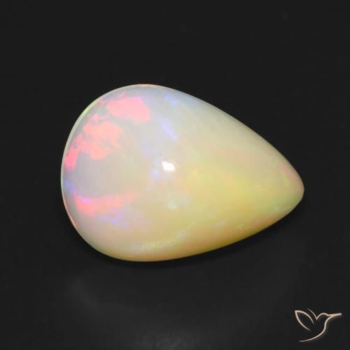 Opale Multicolore naturale da 3.58 ct, Forma a pera, Traslucido