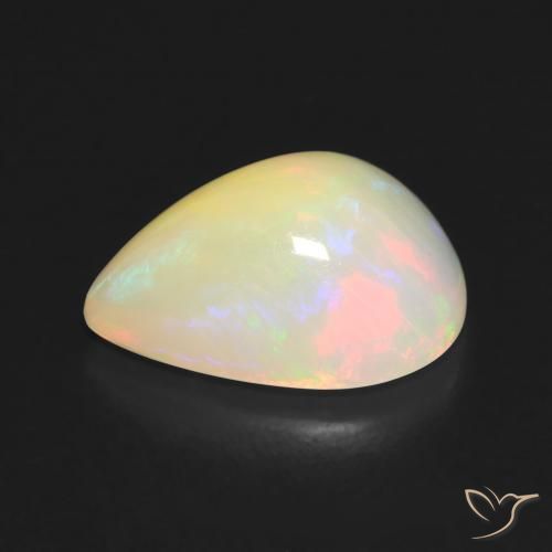 Opale Multicolore naturale da 3.58 ct, Forma a pera, Traslucido