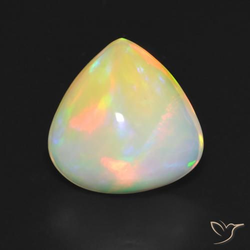 4.44ct Naturale Multicolore Opale, Forma a pera, Trasparente