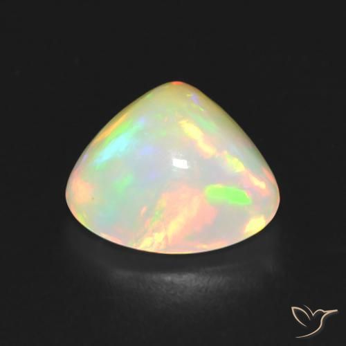 Opale Multicolore naturale da 4.44 ct, Forma a pera, Trasparente