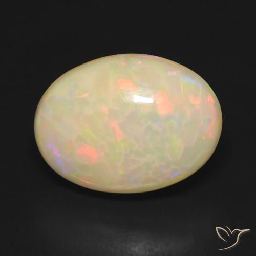 4.38ct Naturale Multicolore Opale, Ovale, Traslucido