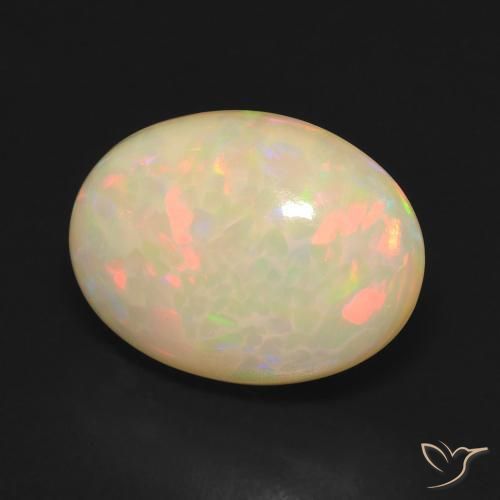 Opale Multicolore naturale da 4.38 ct, Ovale, Traslucido
