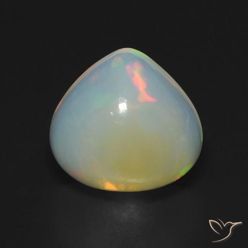 Opale Multicolore naturale da 5.38 ct, Forma a pera, Trasparente