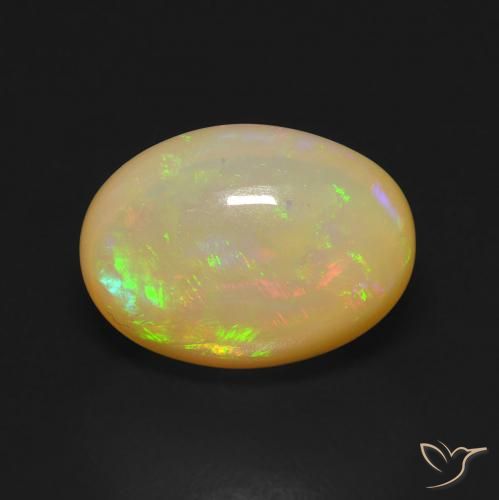 5.16ct Naturale Multicolore Opale, Ovale, Trasparente